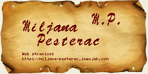 Miljana Pešterac vizit kartica